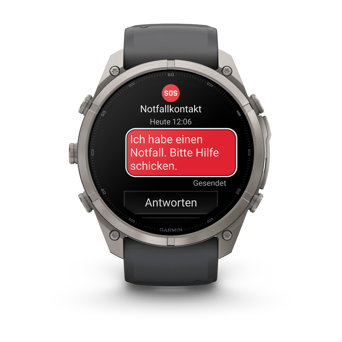 Garmin fēnix® 9 Pro inReach® - 51 mm AMOLED Sapphire Titanium with Graphite/Black Silicone Band 010-04337-21