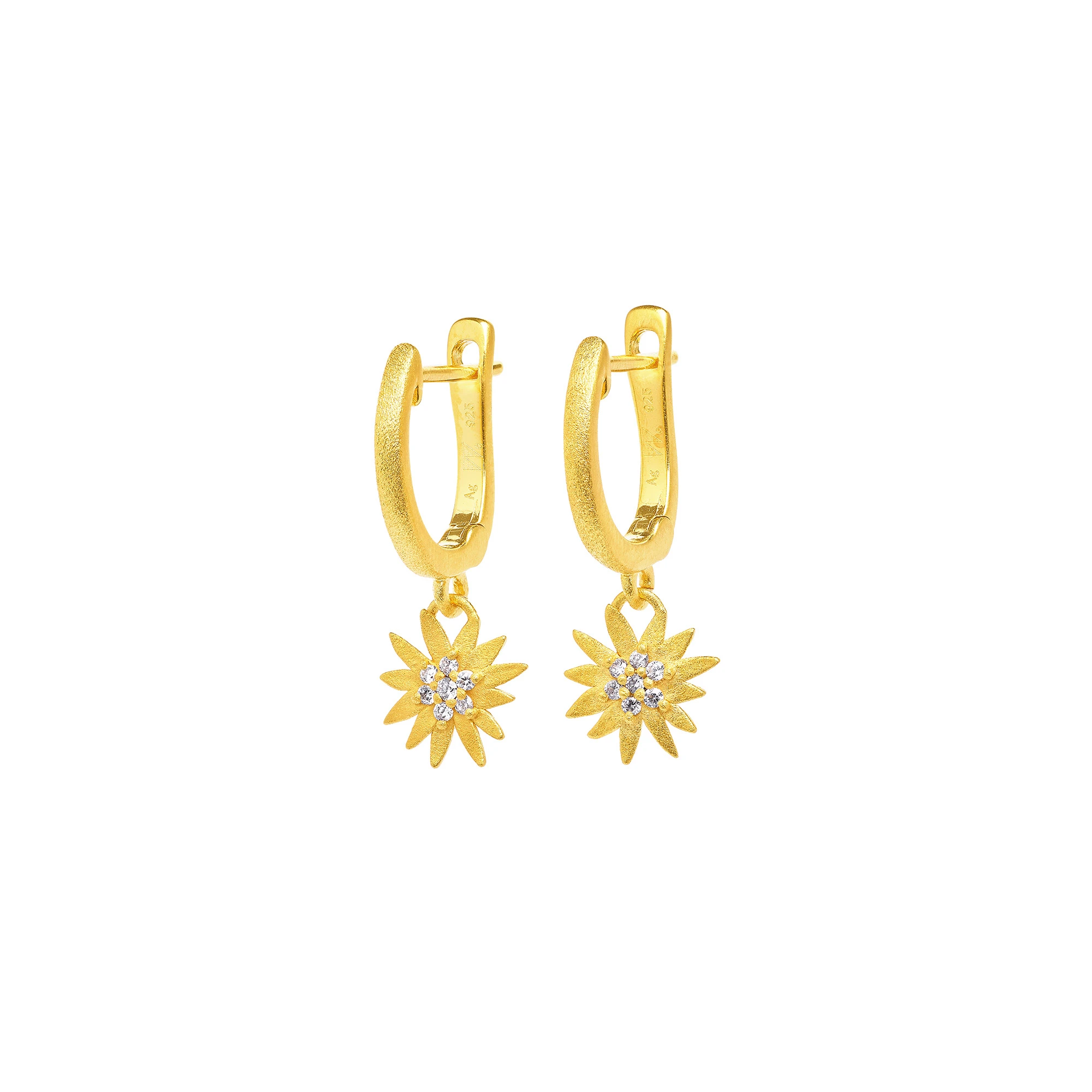 Bernd Wolf Almini earrings design line Mountains, flower, zirconia 1550017156