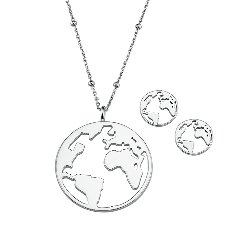 CEM women's jewelry set, necklace and stud earrings BGT906231