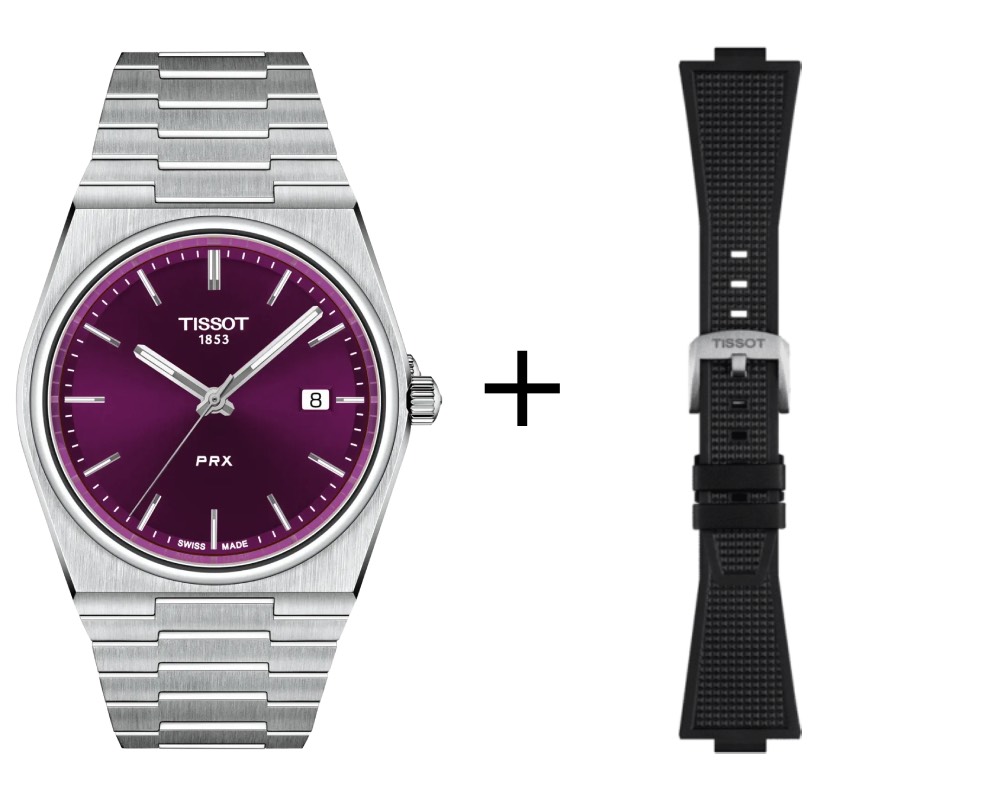 Tissot PRX 40mm Purple, Quartz movement, Stainless steel, Sapphire crystal Men's watch T137.410.11.401.00