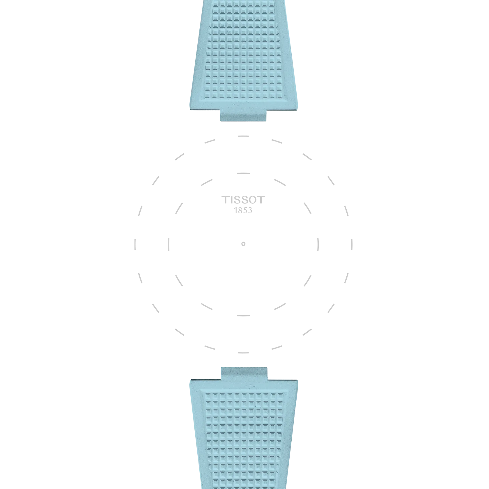 Tissot replacement strap blue rubber 12 mm, T852.049.577