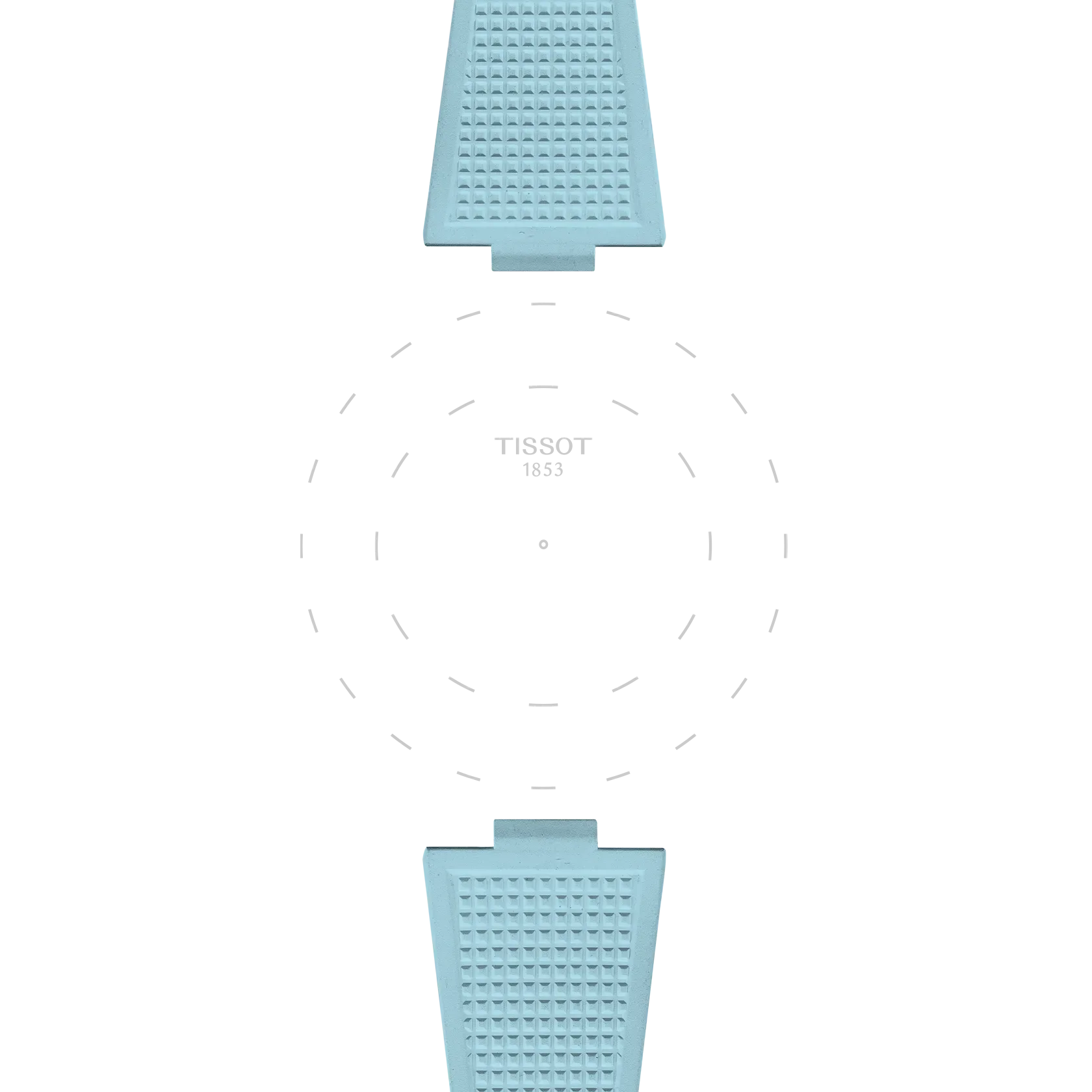 Tissot replacement strap Kautschuk blue 12 mm, for PRX T852.050.985