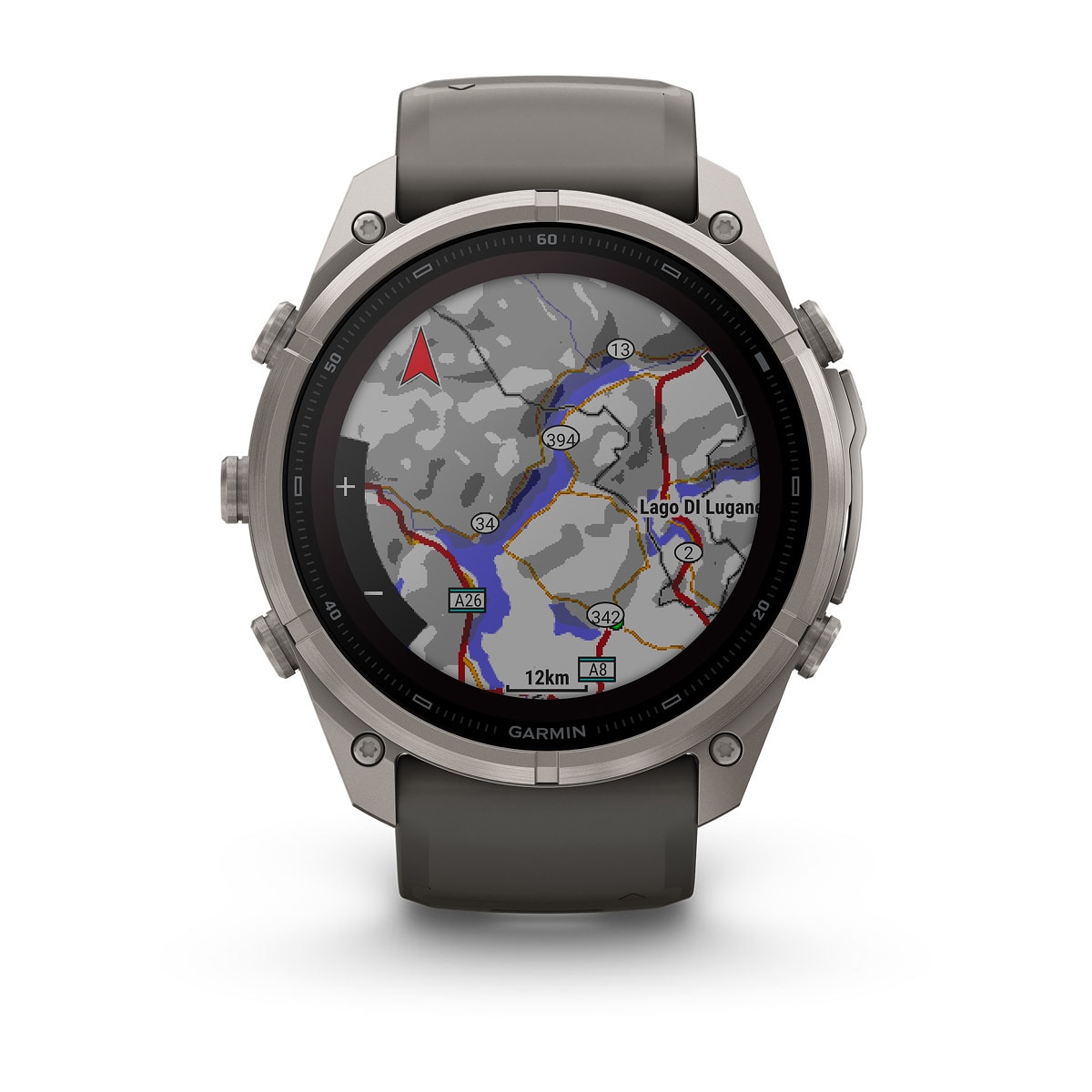 Garmin fēnix® 9 Pro inReach® Solar - 51 mm MIP Sapphire Titanium with Pebble Gray/Silver Gray Silicone Band 010-04339-01