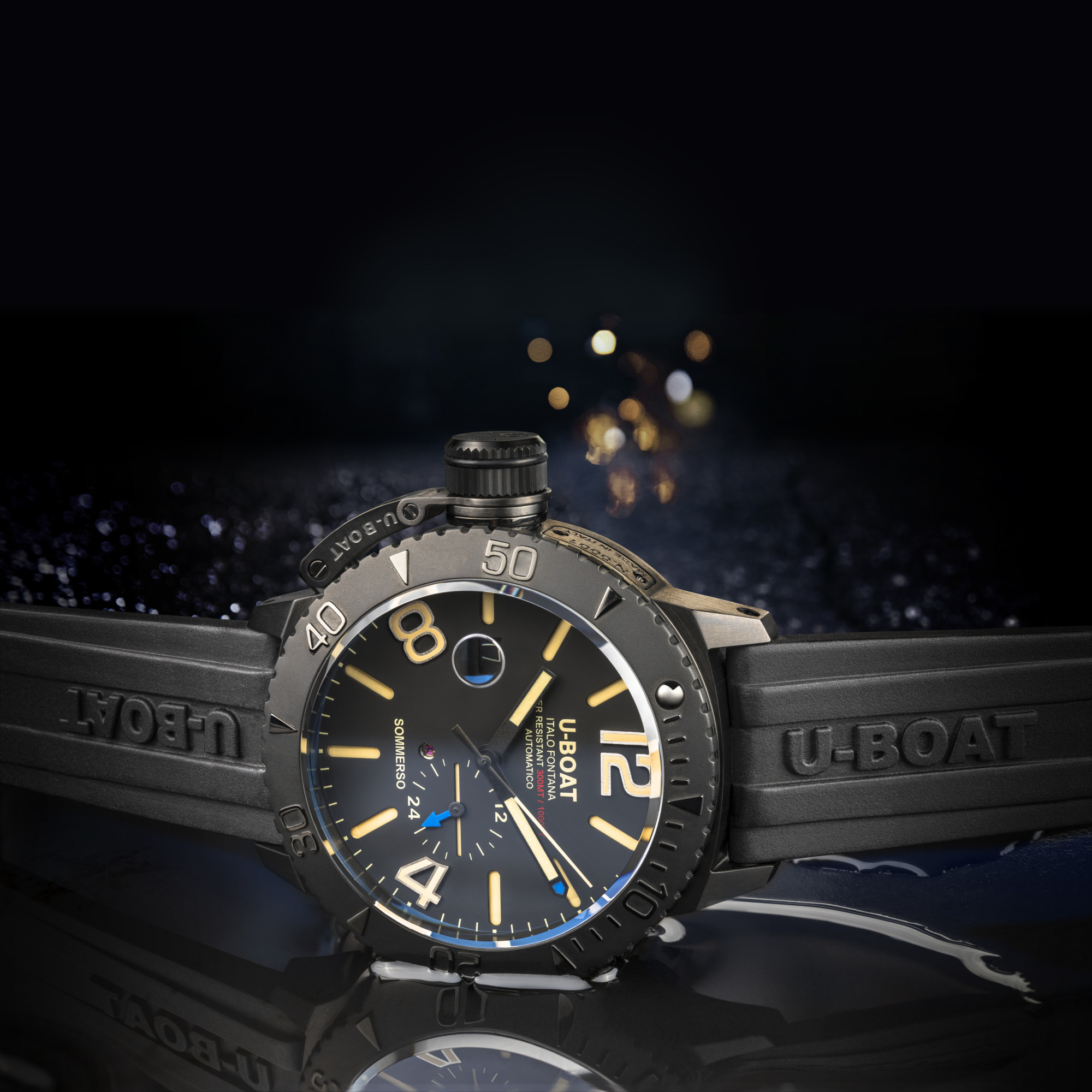 U-Boat Automatic Sommerso steel men's watch 9015