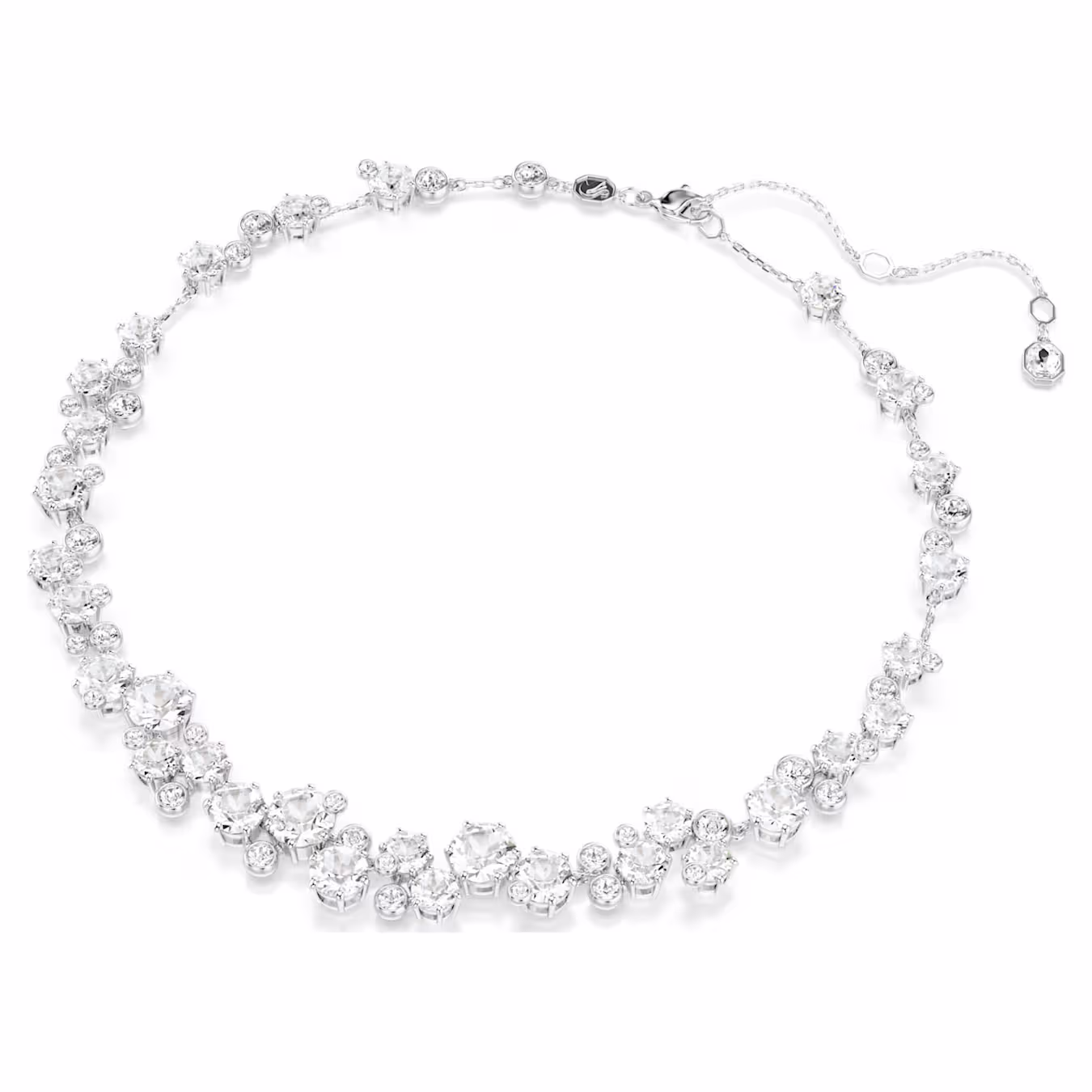 Swarovski Constella Set, Assorted Cuts, White, Rhodium Plated