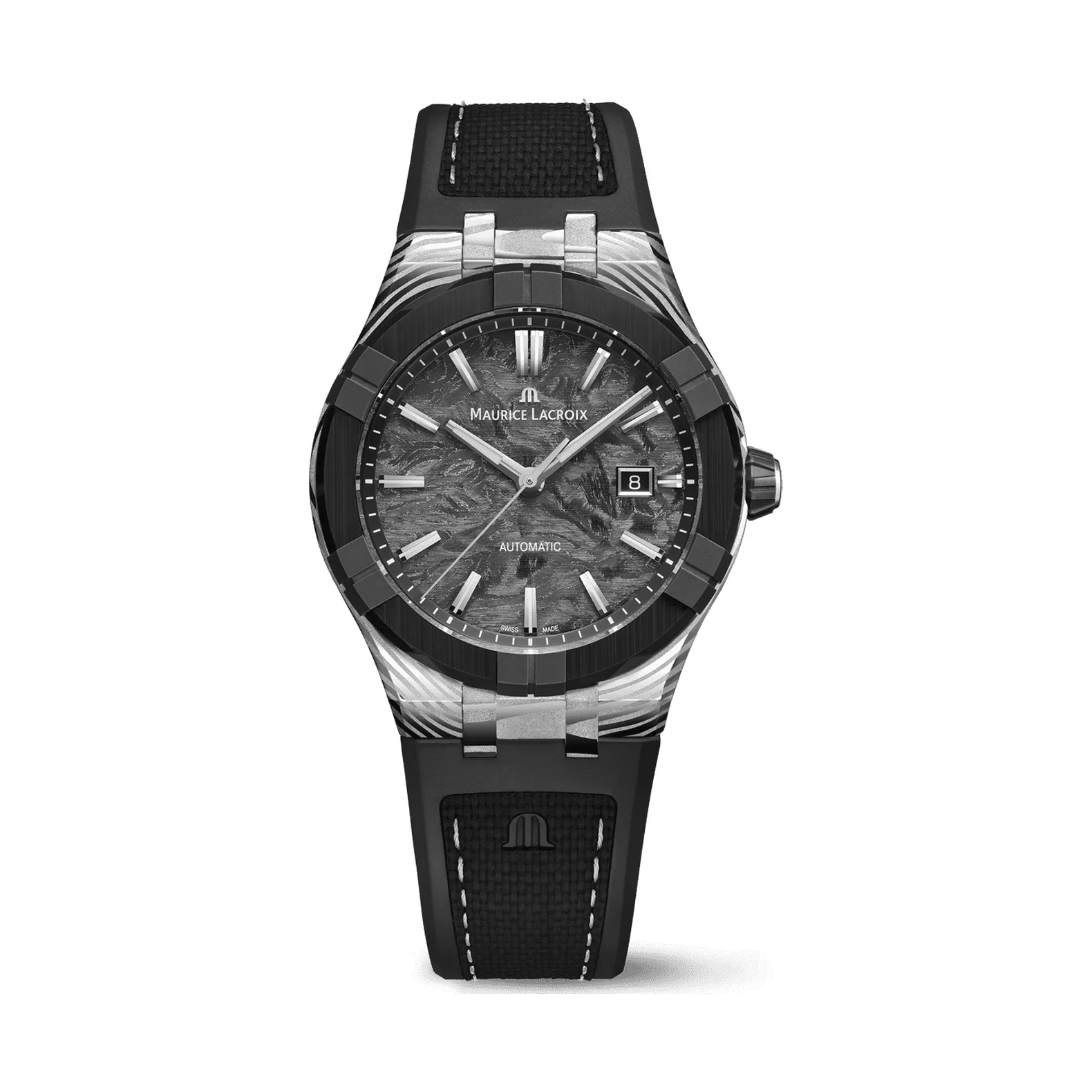 Maurice Lacroix Aikon-IC Frozen Carbon Damascus Steel 43 mm Mens Watch AC6008-K1C34-130-3