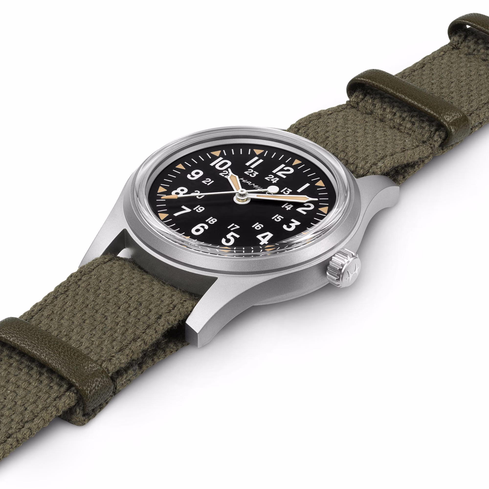 Hamilton Khaki Field Mechanical 36 mm, manual winding, textile strap, 80-hour power reserve men's watch H69399930
