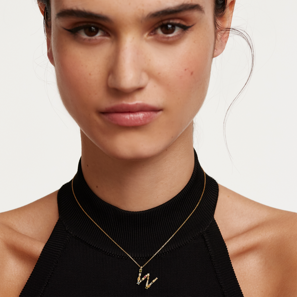 PD Paola Necklace Letter W CO01-118-U