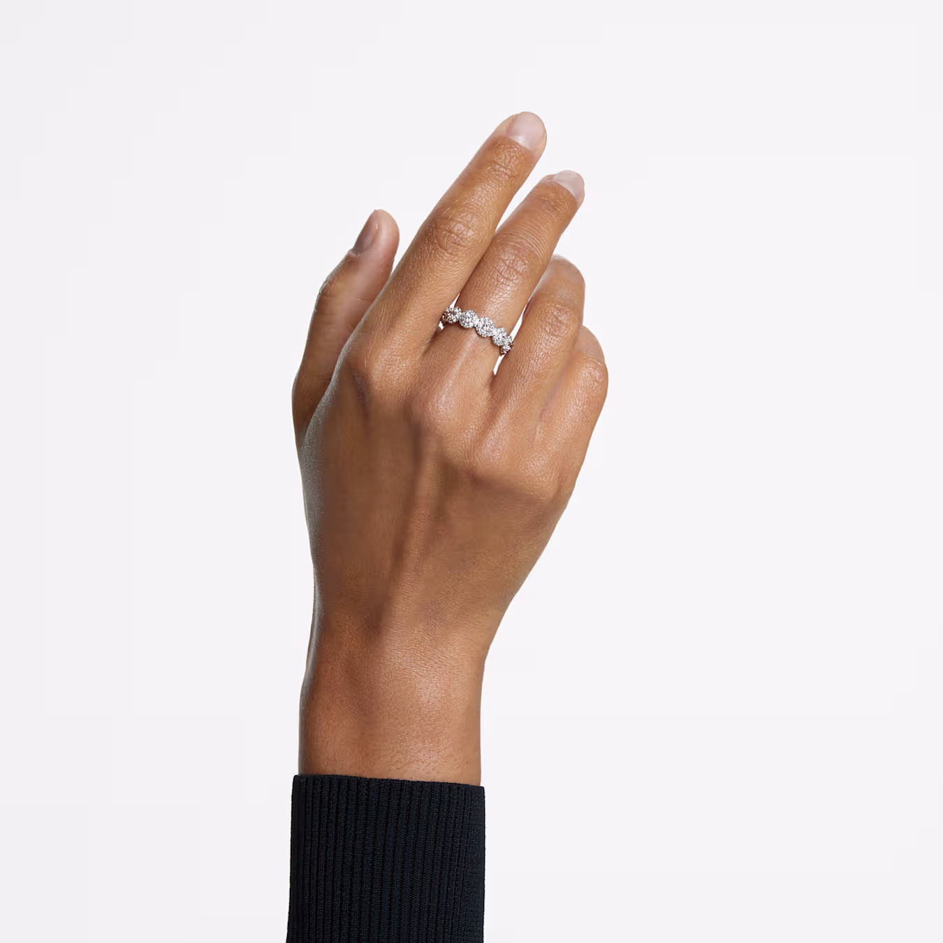 Swarovski Una Angelic Ring, Round Cut, White, Rhodium Plated