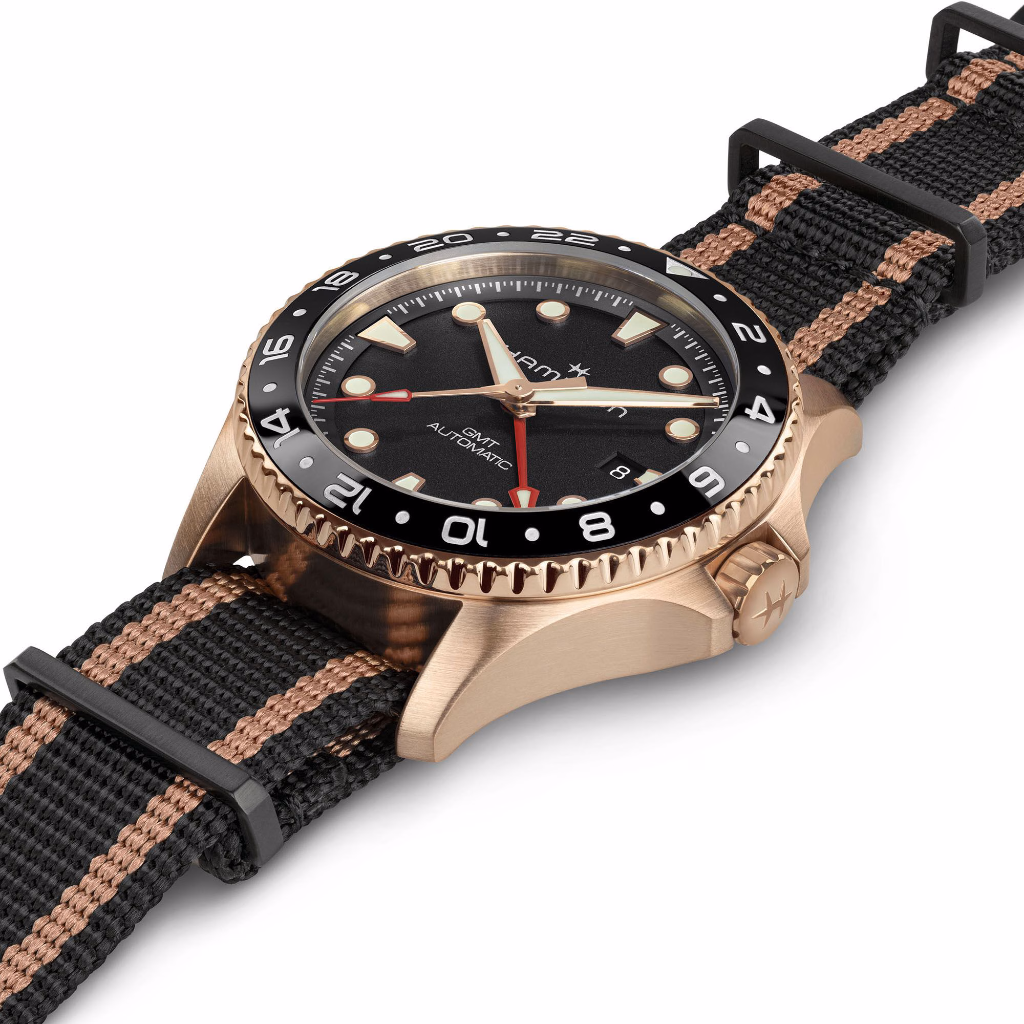 Hamilton KHAKI NAVY SCUBA AUTOMATIC GMT 43MM BRONZE men's watch H82565930