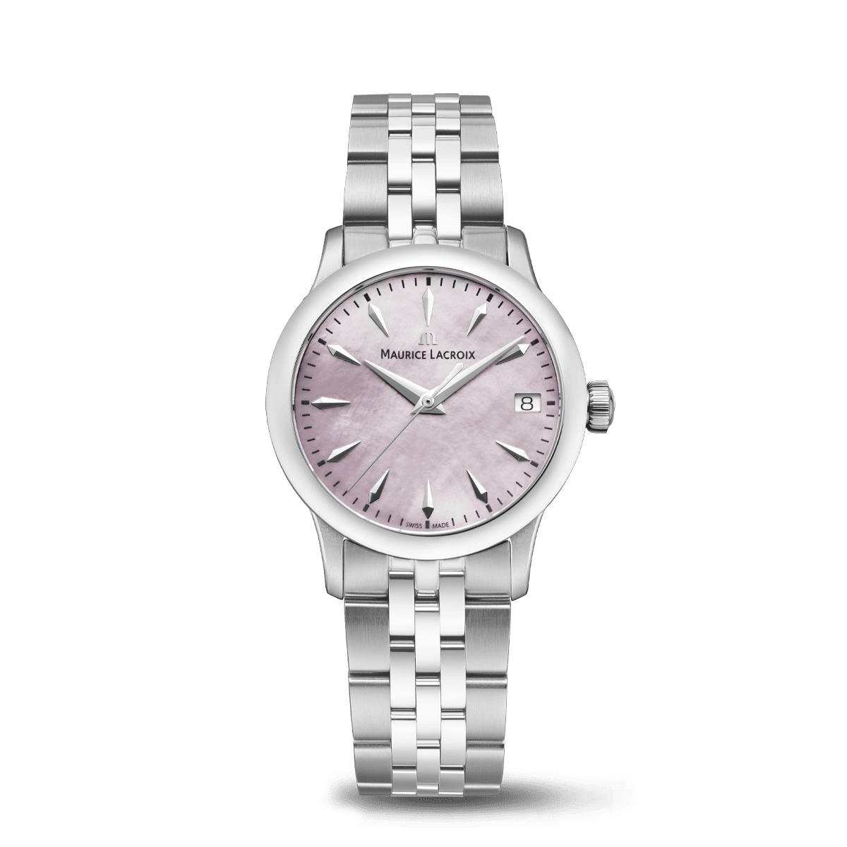 Maurice Lacroix 1975 Quartz 33mm, Quartz movement, Pink, Stainless steel band Ladies' watch 751006-SS002-560-1