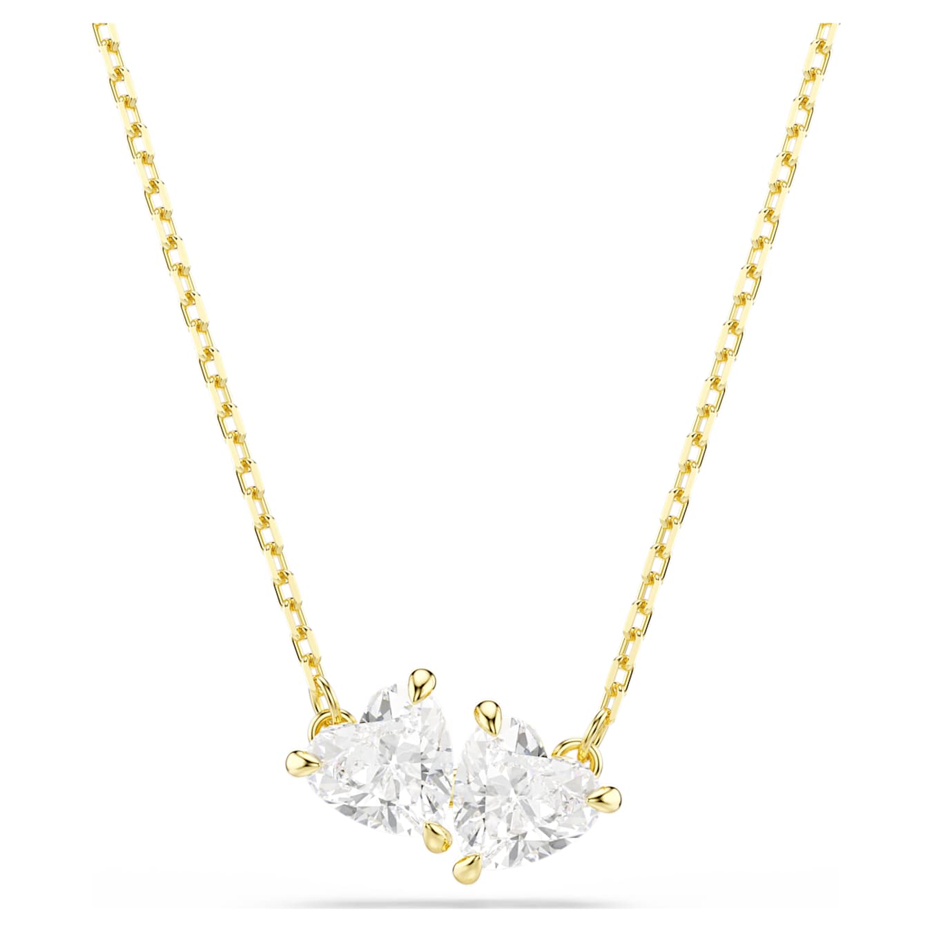 Swarovski Mesmera Halskette Herz, Weiß, 18k vergoldet