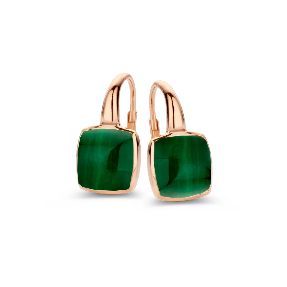 One More Pantelleria earrings rock crystal on malachite 051404ND