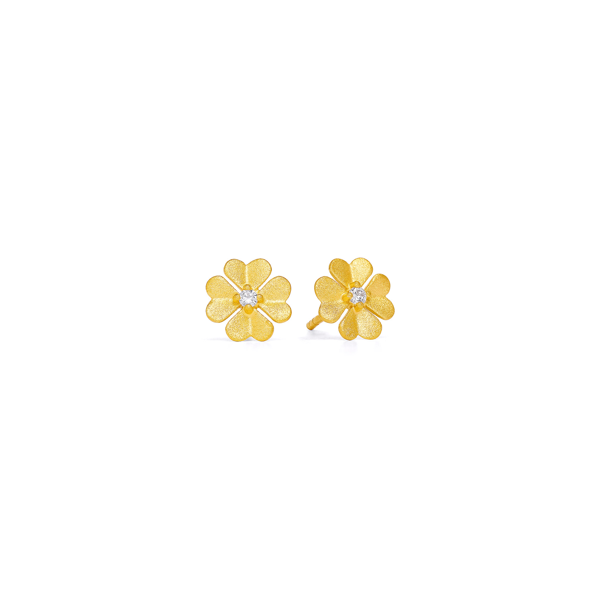 Bernd Wolf Plug Kleesia Design Line Lucky Charm, Gold, Zirconia
