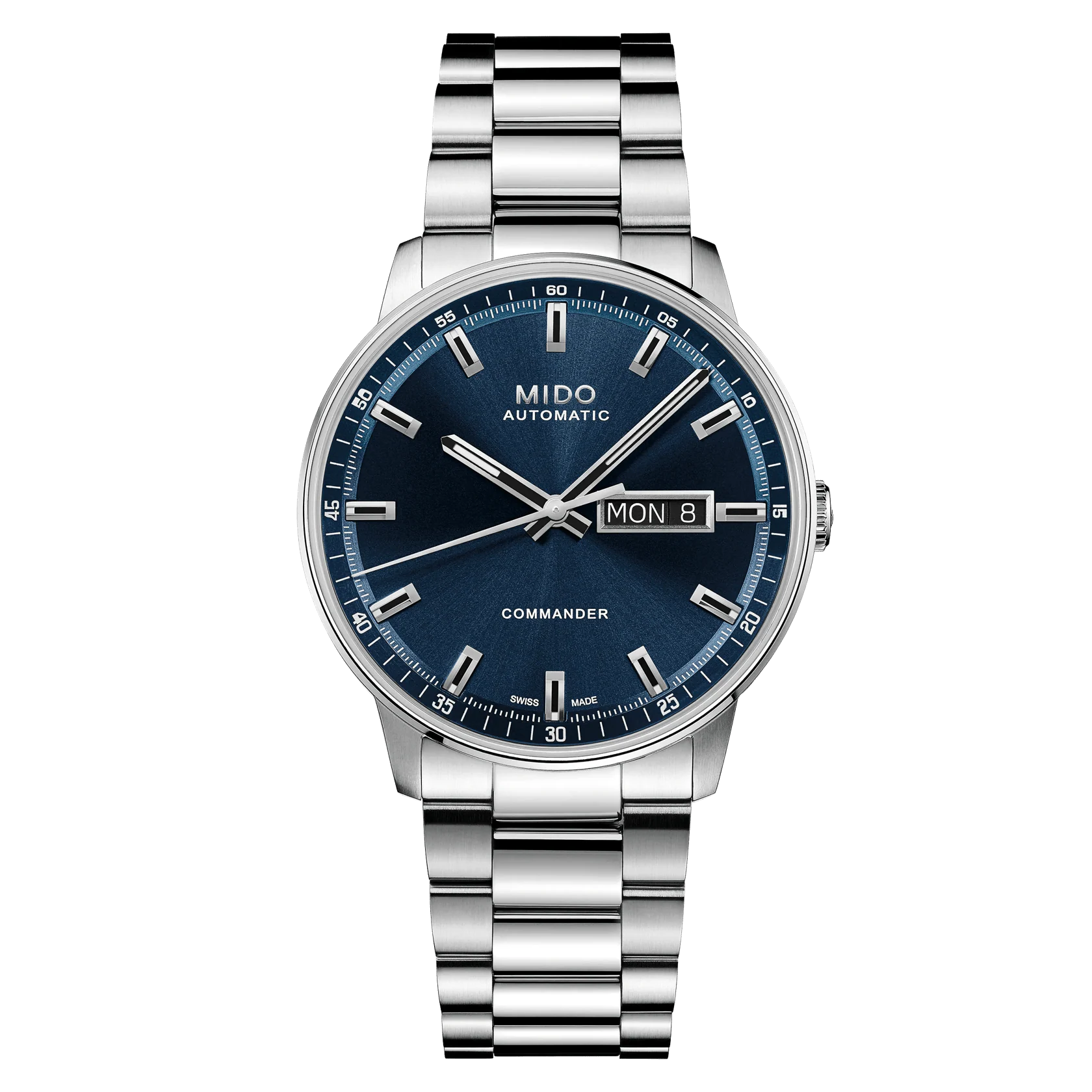 Mido Commander Datoday, blue, automatic movement, 40mm men's watch M021.430.11.041.00