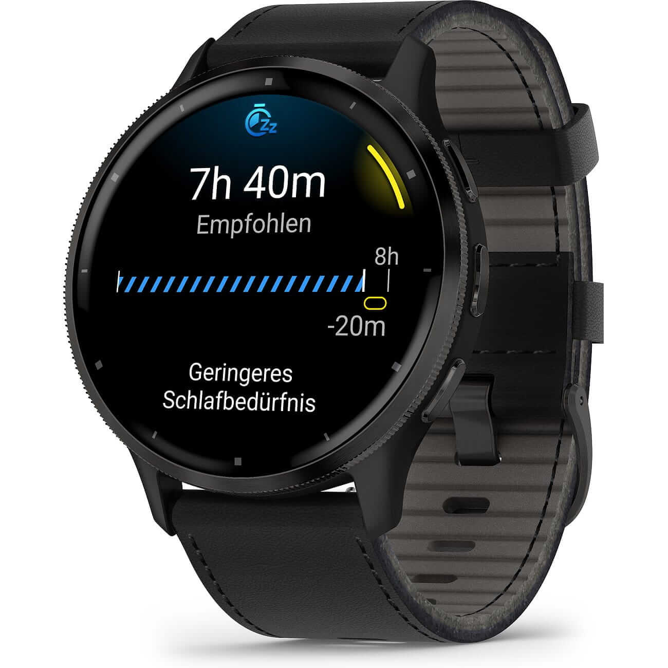 Garmin Venu 3 black/slate gray with leather strap and silicone strap men's watch 010-02784-52