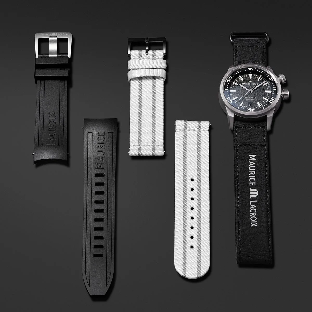 Maurice Lacroix Pontos S Diver Titanium Limited Edition 42mm Automatic Rubber Strap PT6248-TT03L-330-2