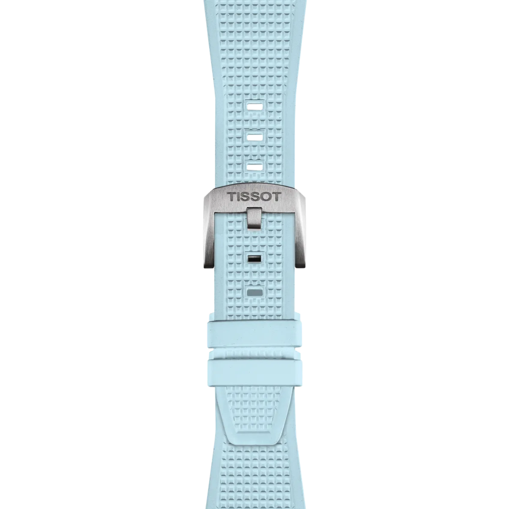 Tissot replacement strap blue rubber 12 mm, T852.049.577