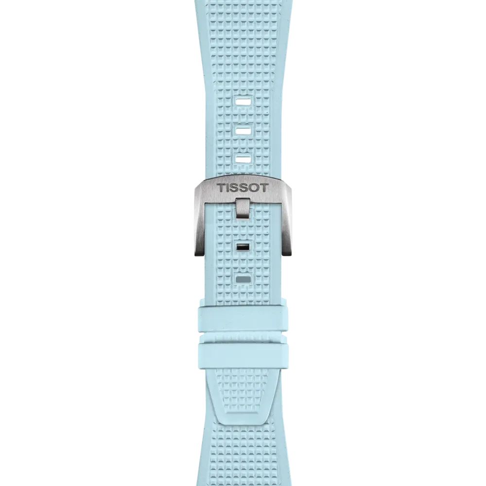 Tissot replacement strap Kautschuk blue 12 mm, for PRX T852.050.985