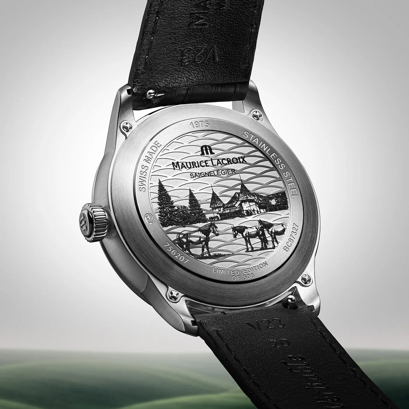 Maurice Lacroix 1975 Legacy 39 mm Automatic leather strap Men's Watch 756207-SS001-130-2