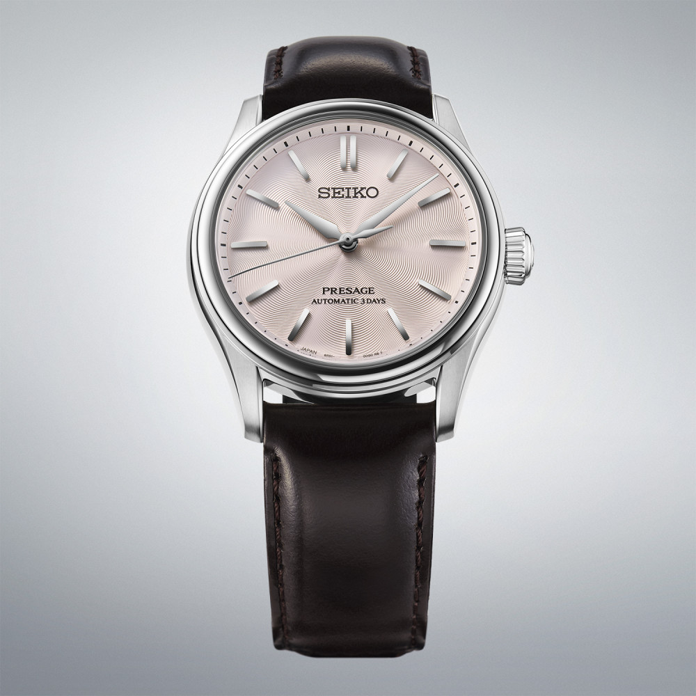 Seiko Presage Automatic 3 Hands, 38mm, Pink Men's Watch HCC003J1
