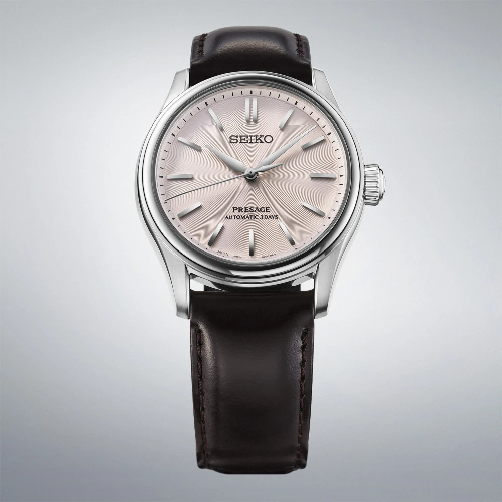 Seiko Presage Automatic 3 Hands, 38mm, Pink Men's Watch HCC003J1