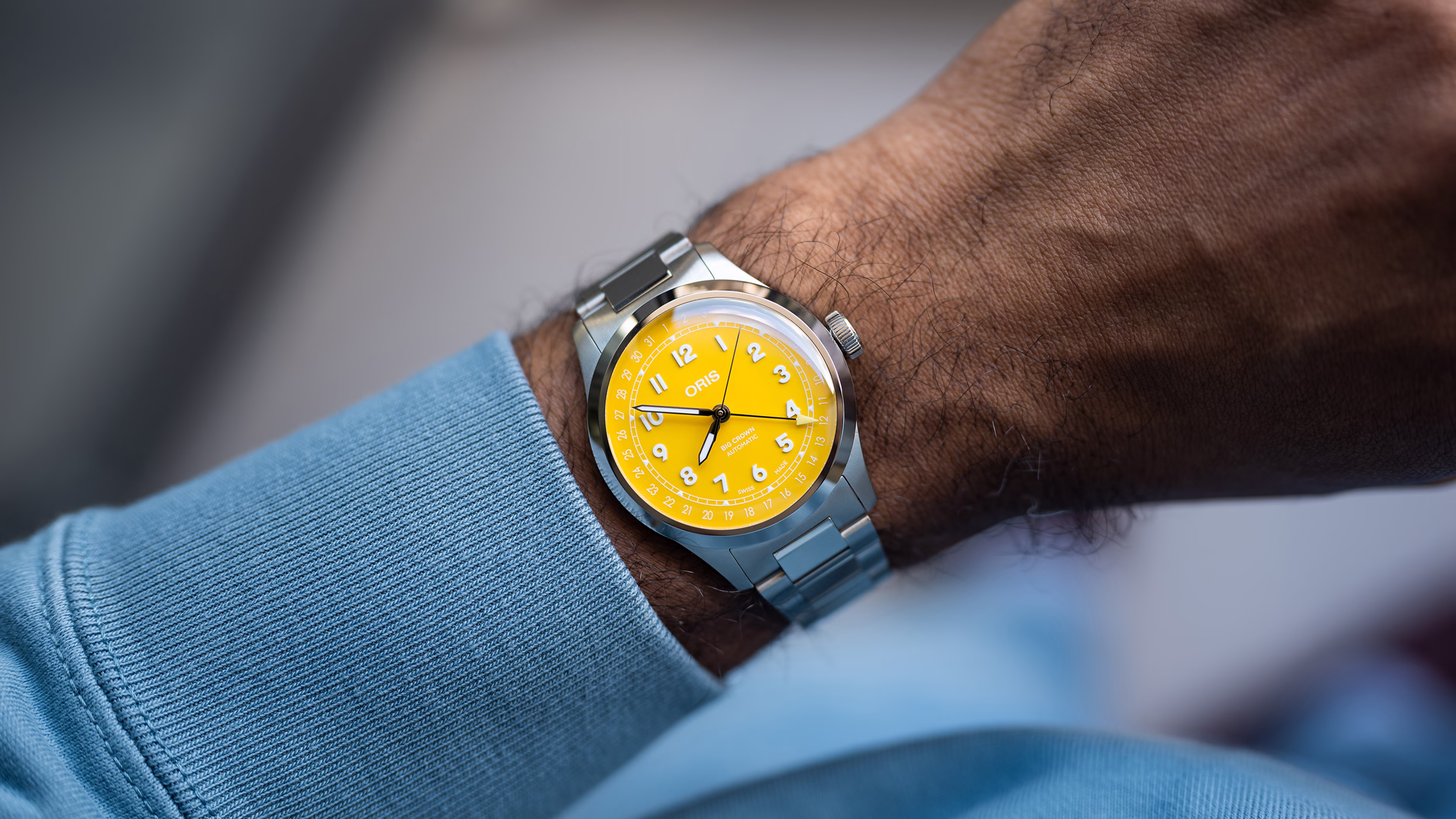 Oris Big Crown Pointer Date 40mm, automatic, stainless steel, yellow men's watch 01 754 7798 4069-07 8 20 06