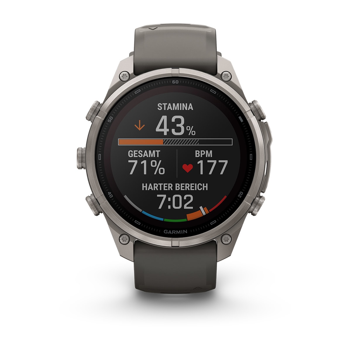 Garmin fēnix® 9 Pro inReach® Solar - 47 mm MIP Sapphire Titanium with Pebble Gray/Silver Gray Silicone Band 010-04338-01