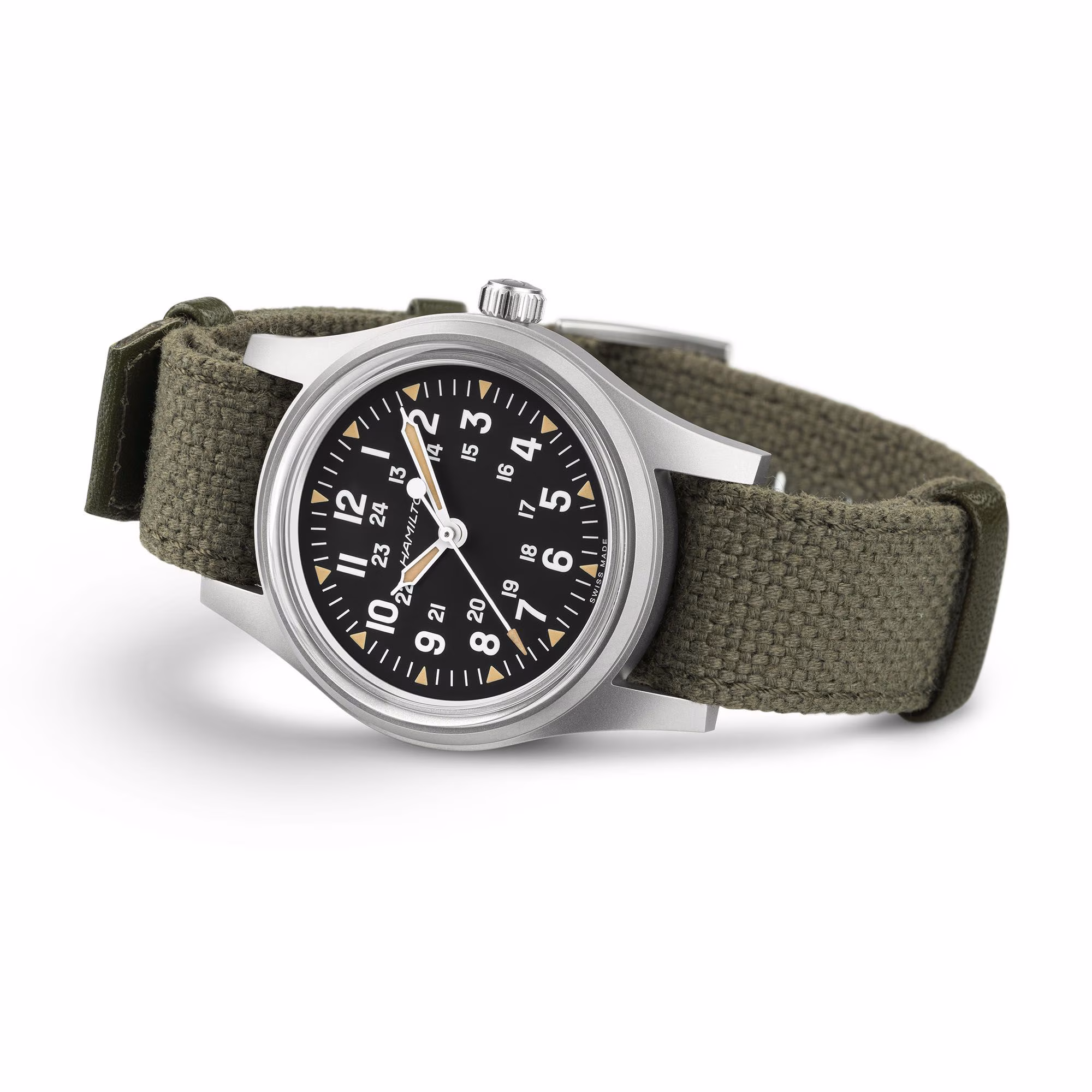 Hamilton Khaki Field Mechanical 36 mm, manual winding, textile strap, 80-hour power reserve men's watch H69399930