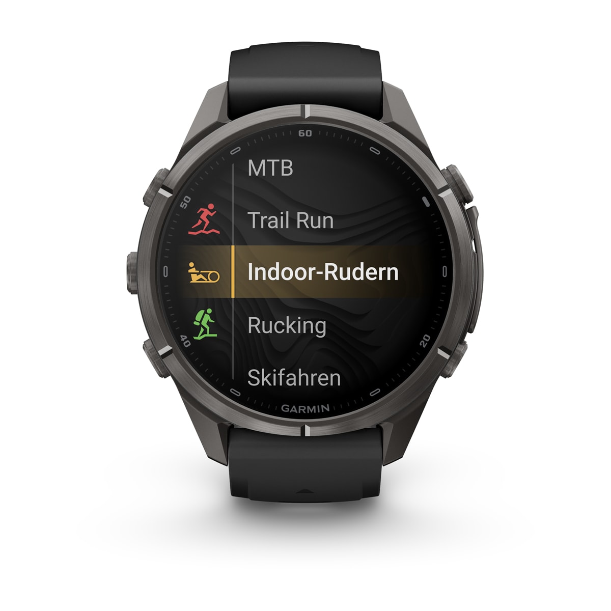 Garmin fēnix® 9 Pro inReach® - 43 mm AMOLED Sapphire Carbon Gray DLC Titanium with Black/Pebble Gray Silicone Band 010-04335-11