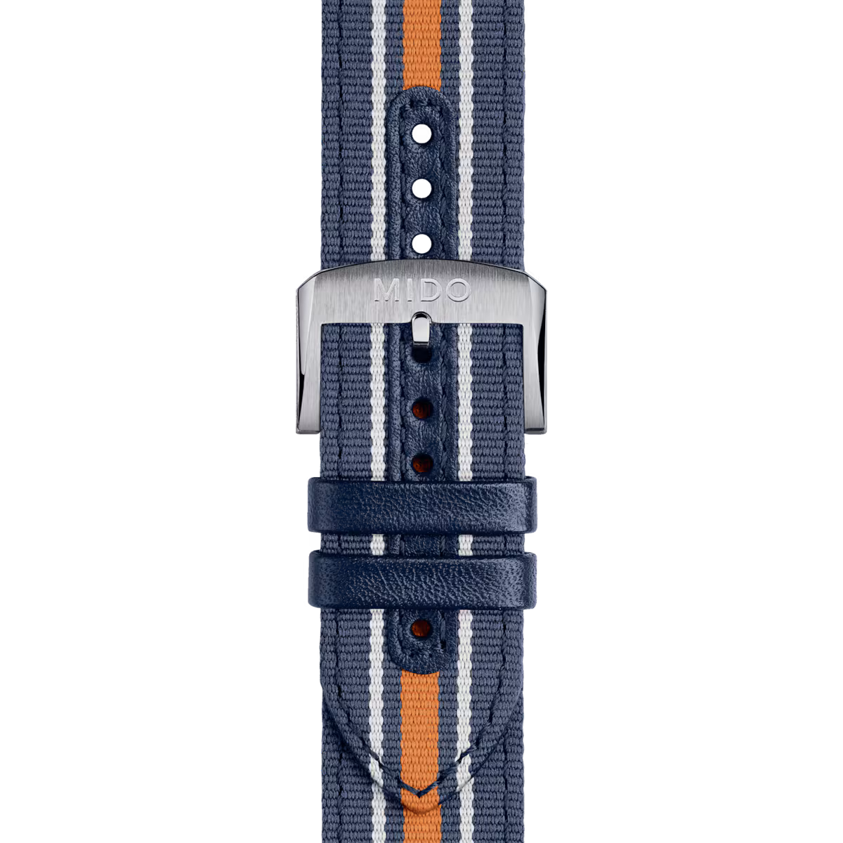 Mido blaues und organgefarbenes textil-Ersatzarmband 22mm