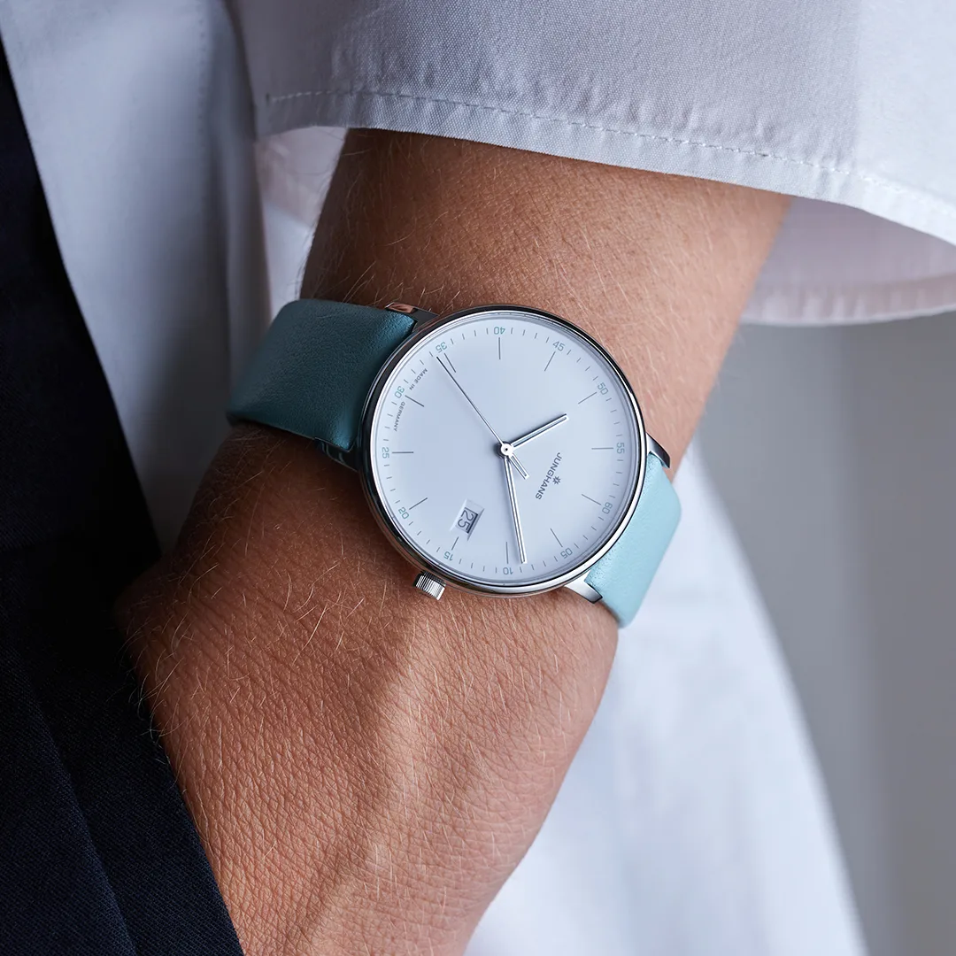 Junghans FORM Ladies Quartz Mint Leather Strap Womens Watch 47/4455.00