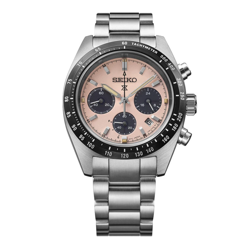 Seiko Prospex Speedtimer Solar Chronograph, Pink Men's Watch SSC963P1