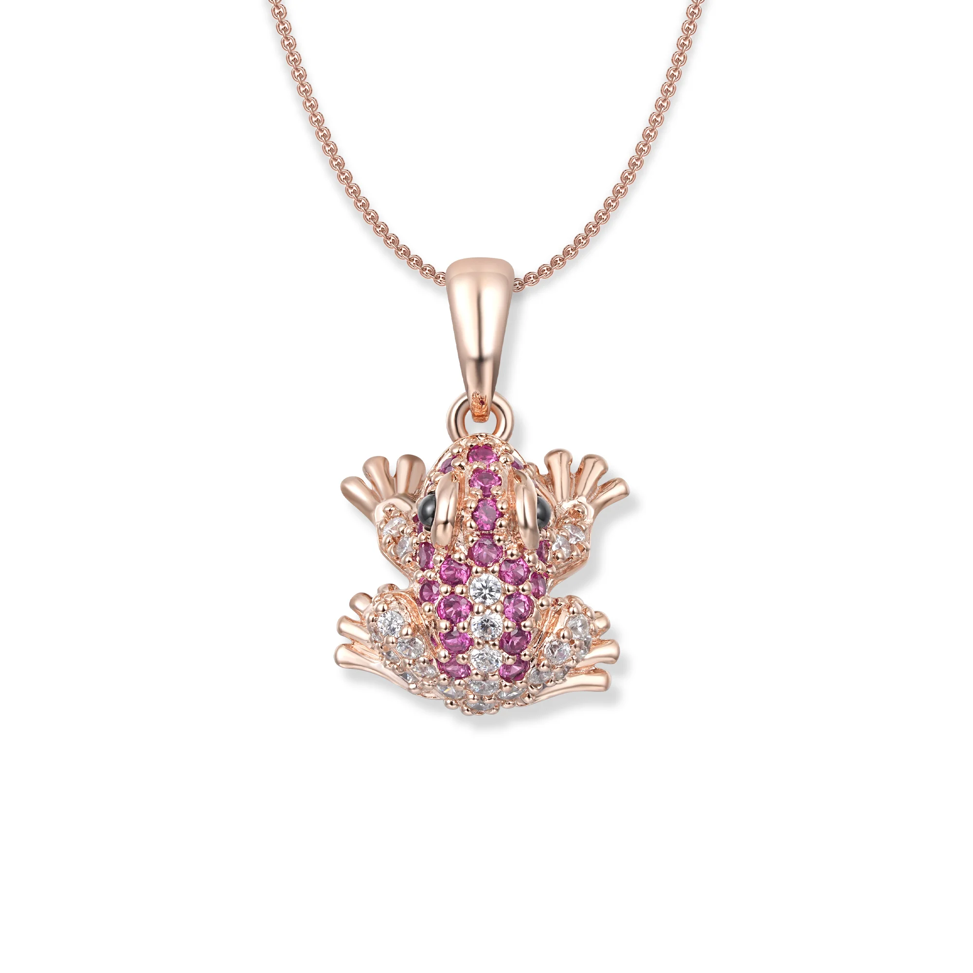 At the time, Ivy Pink Frog Necklace