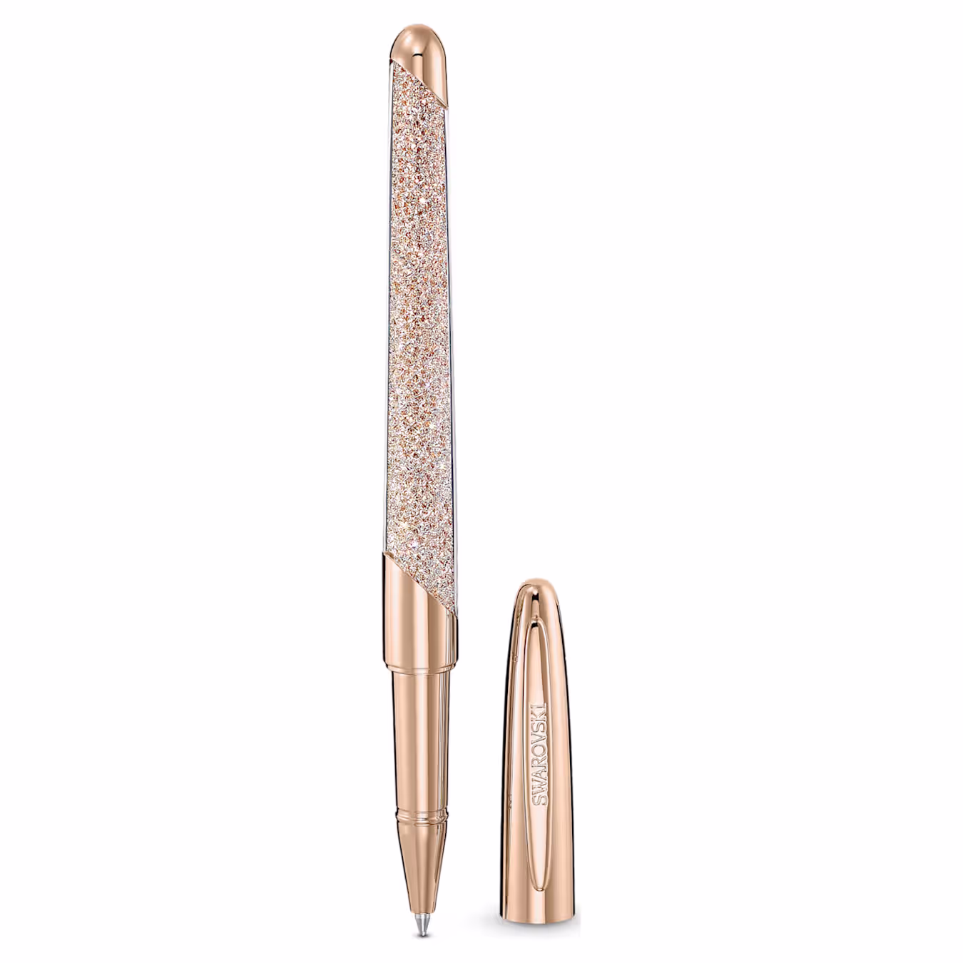 Swarovski Crystalline Rollerball Pen, Rose Color, Rose Gold Alloy Layer 5534325