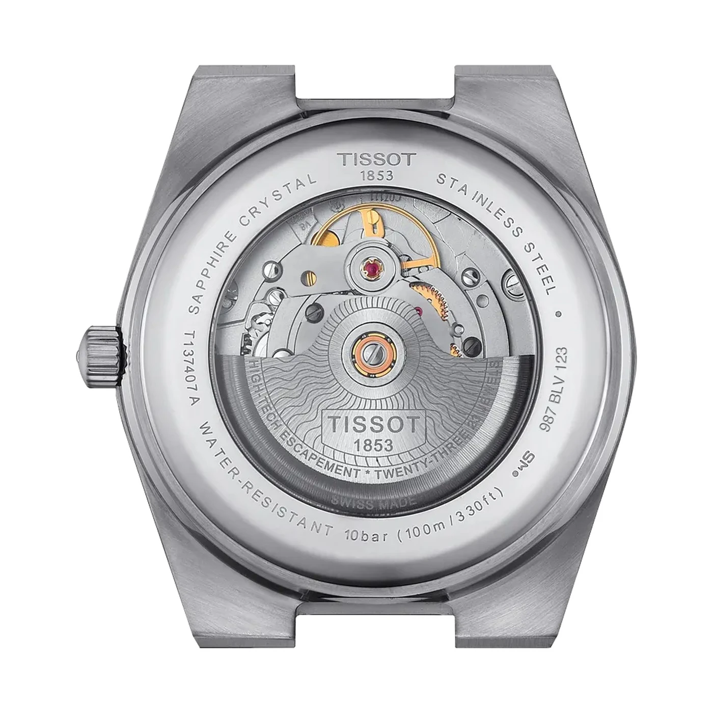 Tissot PRX men's watch T137.407.11.051.00 set with black leather strap