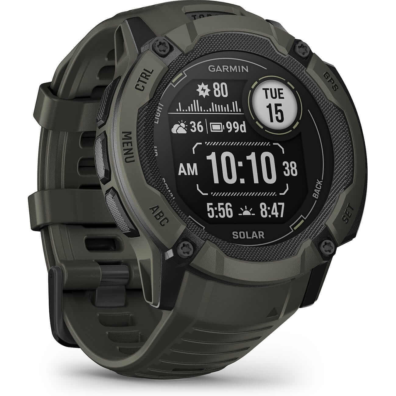 Garmin Instinct 2X Solar Moss Green Men's Watch 010-02805-05