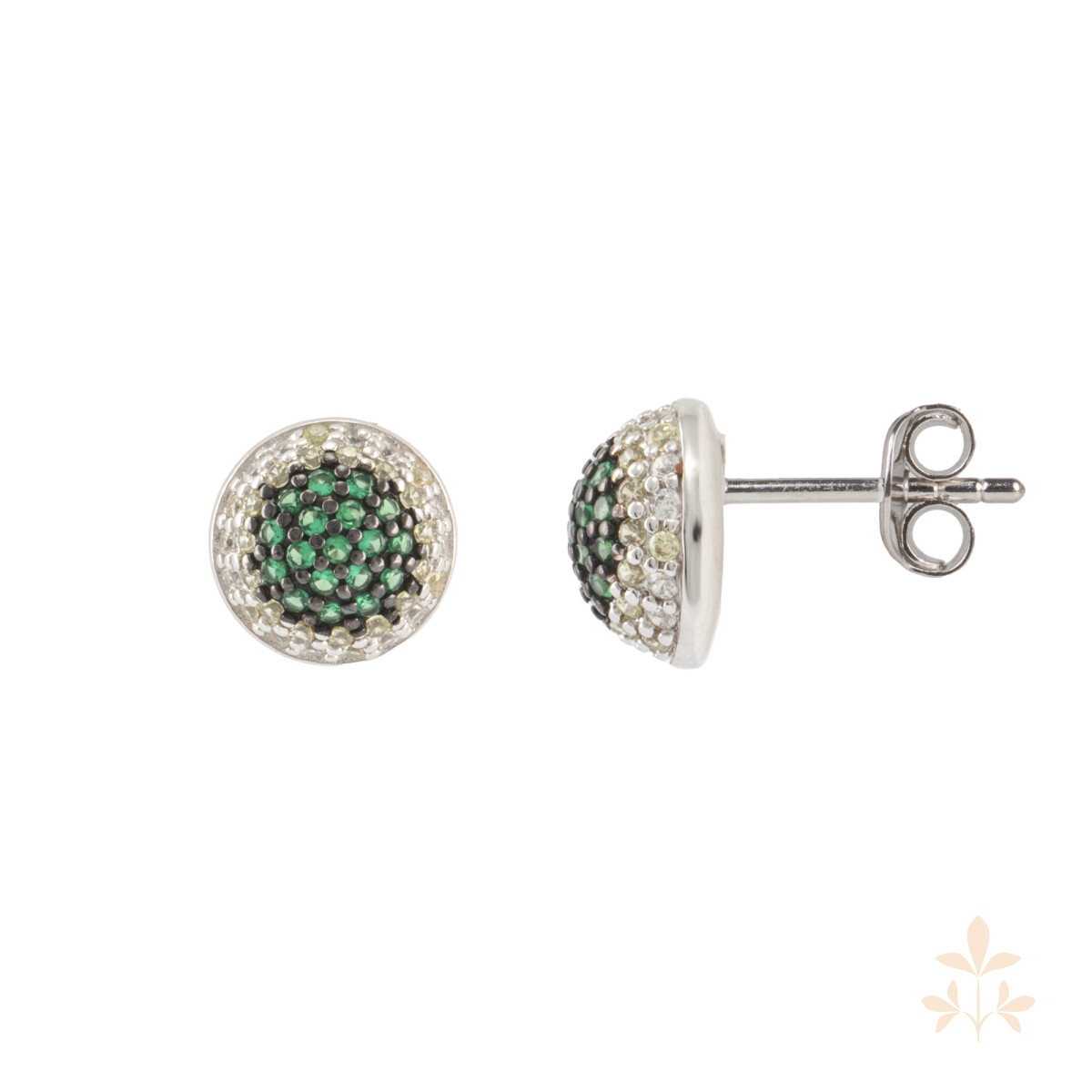At that time Emerald Bamboo Earrings SZA-2990-320