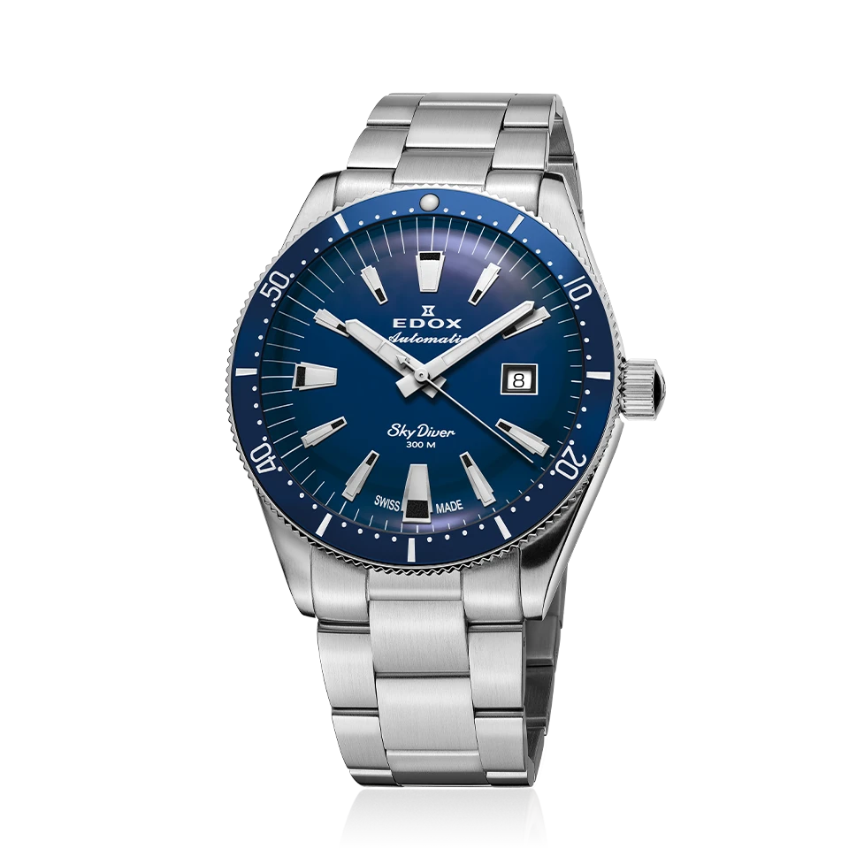 Edox SkyDiver Date Automatic Limited Edition Men's Watch 80126 3BUM BUIN