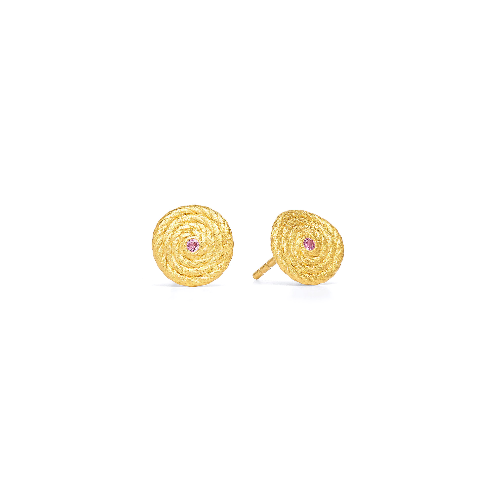 Bernd Wolf Stecker Liani Design Line Liana, tourmaline pink, 24-karat gold plated