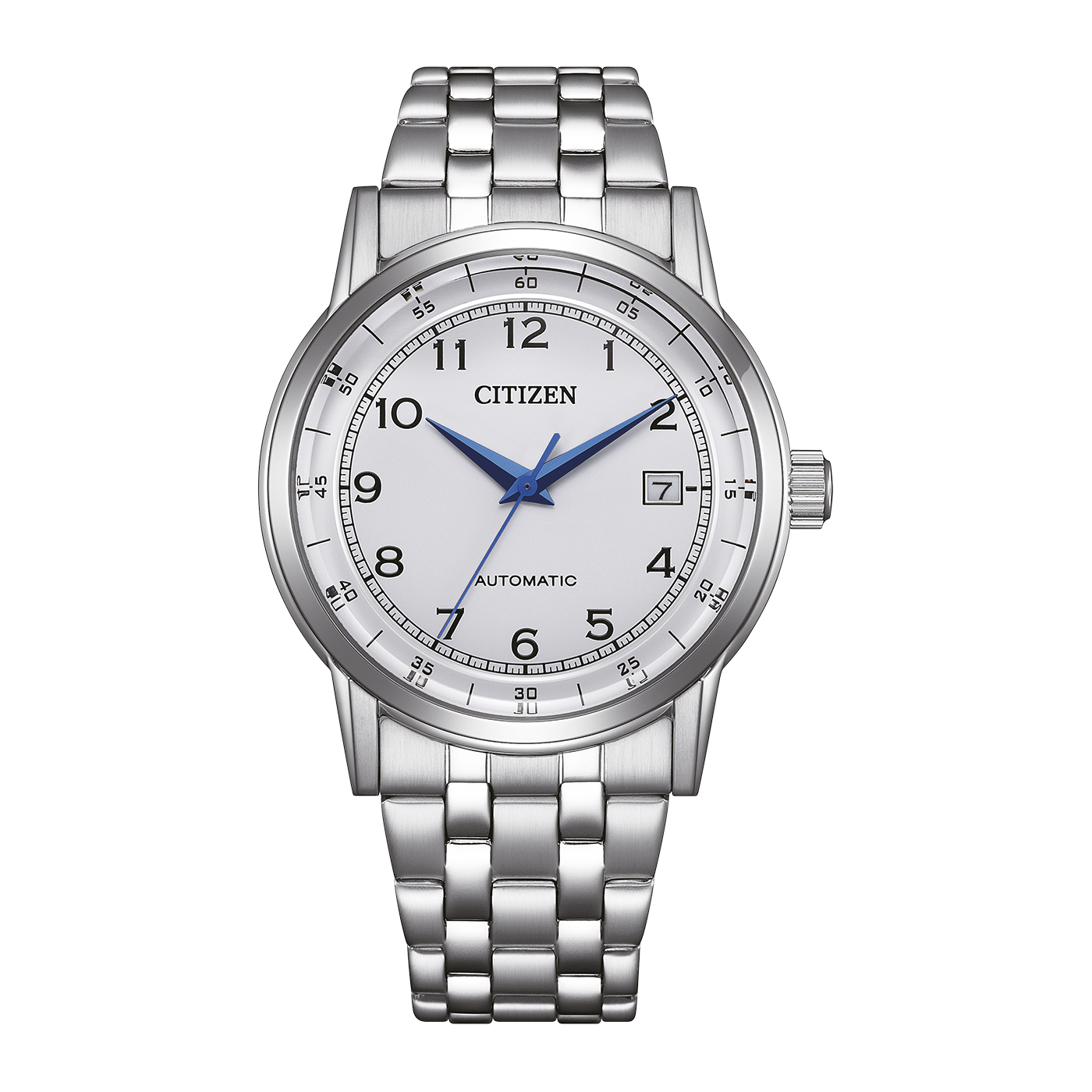 Citizen Automatic Dress Watch Stainless Steel White, 40mm Men's Watch NJ0210-56A