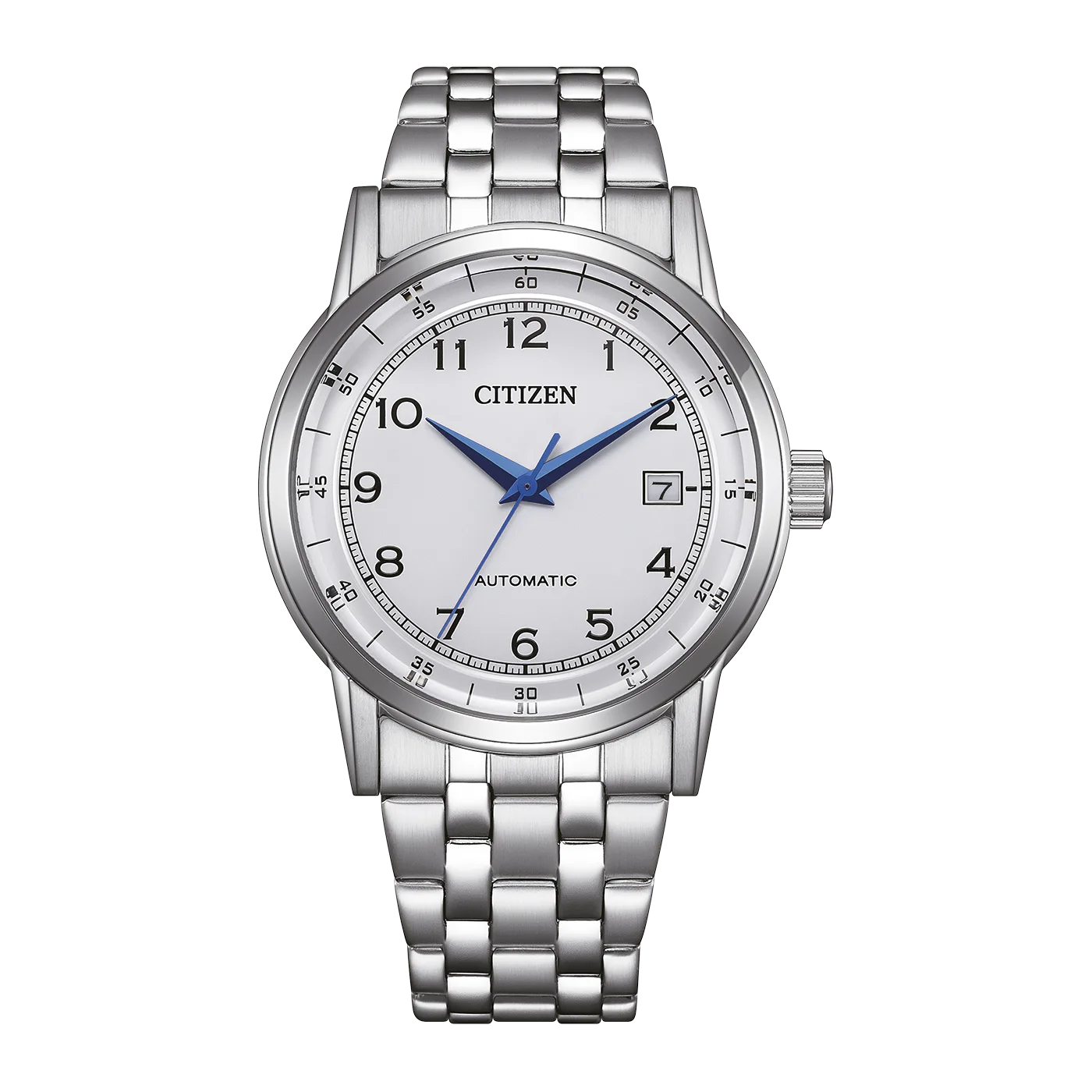 Citizen Automatic Dress Watch Stainless Steel White, 40mm Men's Watch NJ0210-56A