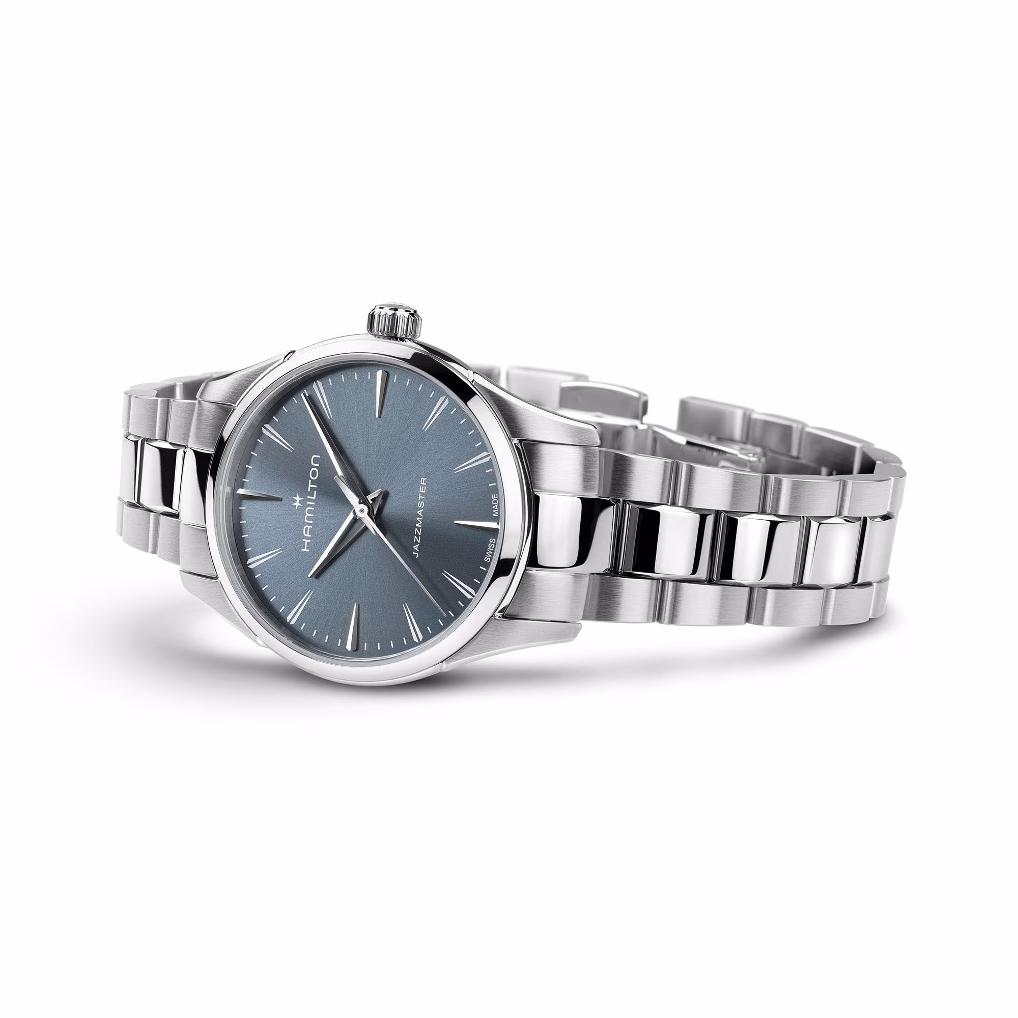 Hamilton Jazzmaster Quartz 32 mm Blau Damenuhr H32301141