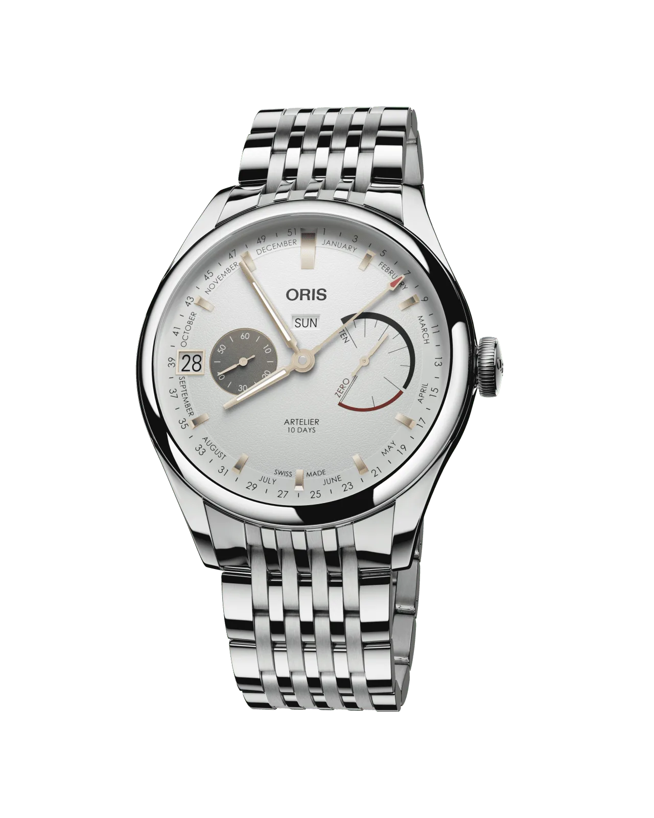 Oris Artelier Calibre 113, 43mm, stainless steel, 10-day power reserve, white men's watch 01 113 7806 4051-07 8 23 79PS
