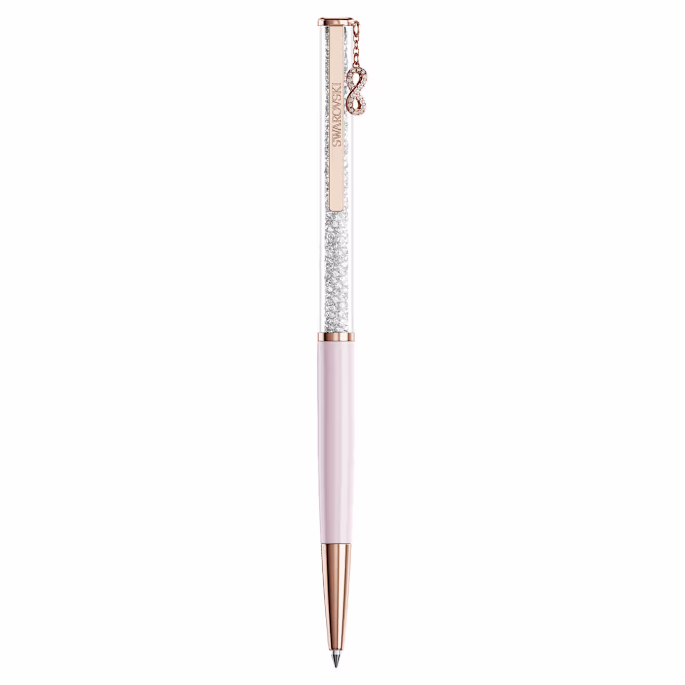 Swarovski Crystalline Infinity Ballpoint Pen, Pink Lacquered, Rose Gold Alloy Layer 5728731