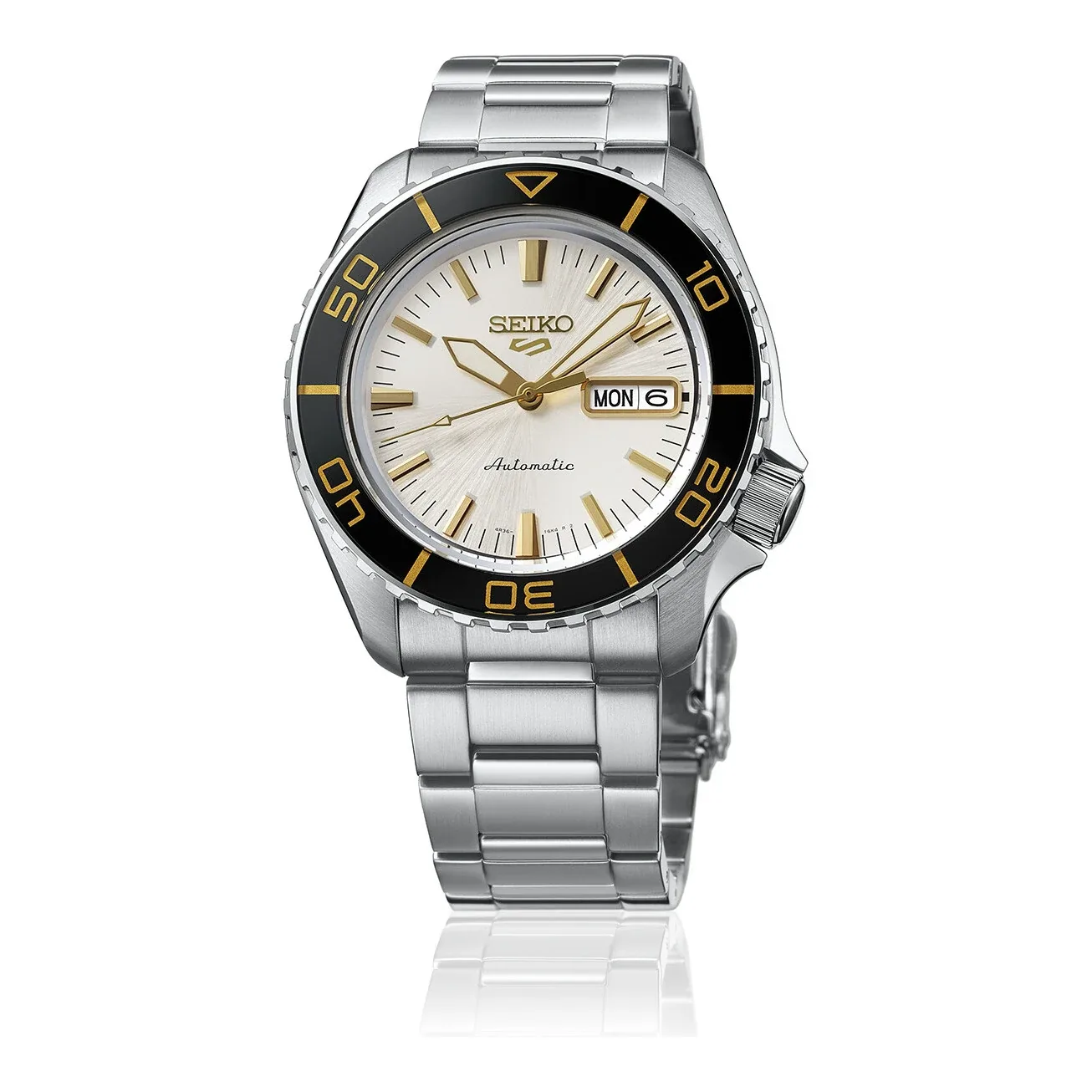 Seiko 5 Sports SKX Automatic 42 mm Steel Bracelet White Mens Watch HDB004K1