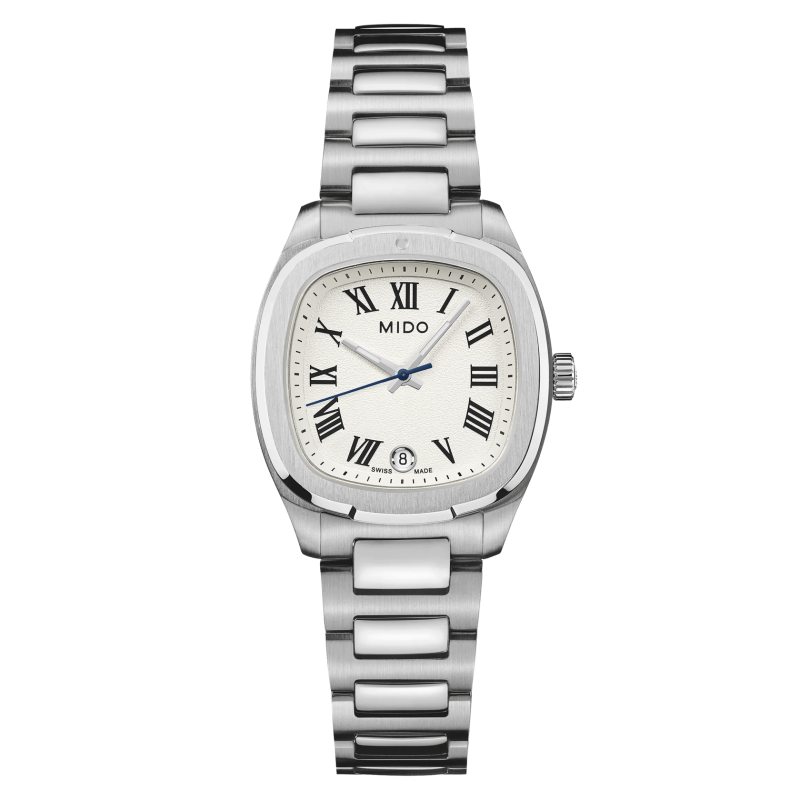 Mido Multifort TV 28 Quartz Ivory Roman Numerals Womens Watch M049.110.11.263.00