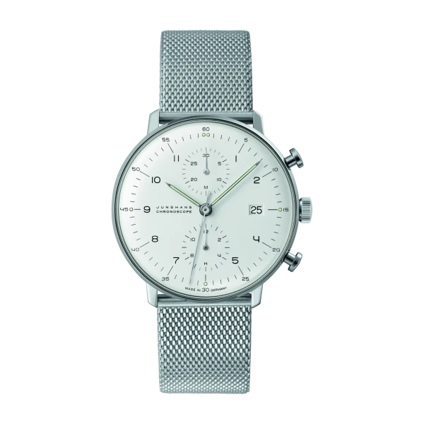 Junghans max bill Chronoscope sapphire glass men's watch 027/4003.46