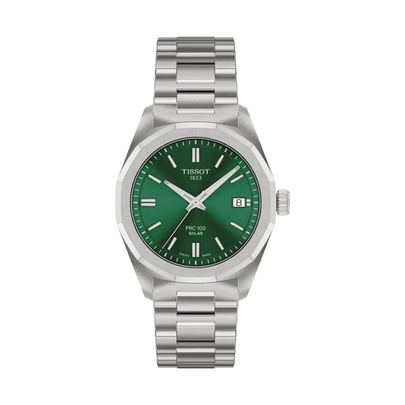 Tissot PRC 100 Solar 34 mm Green Women's Watch T151.822.11.091.00