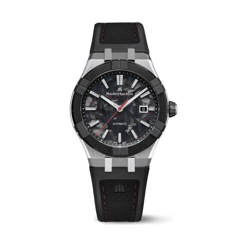 Maurice Lacroix Aikon-IC Frozen Carbon Red 43 mm Mens Watch AC6008-SSL20-530-2